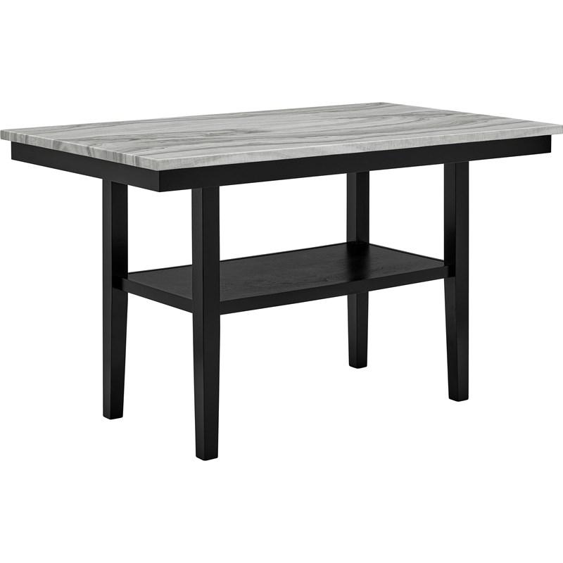 Large Picture of Crown Mark Marbel 1718SET 5 pc Dinette with Faux Marble Top