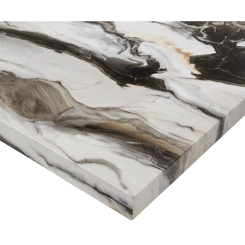Large Picture of Crown Mark Vega 1720T-4545 Faux Marble Counter Height Dining Table