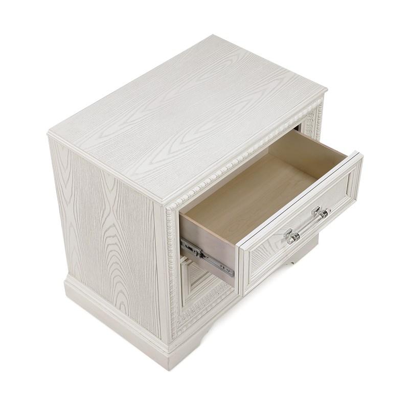 Large Picture of Crown Mark Alexandria B1650N-2 Nightstand - Antique White