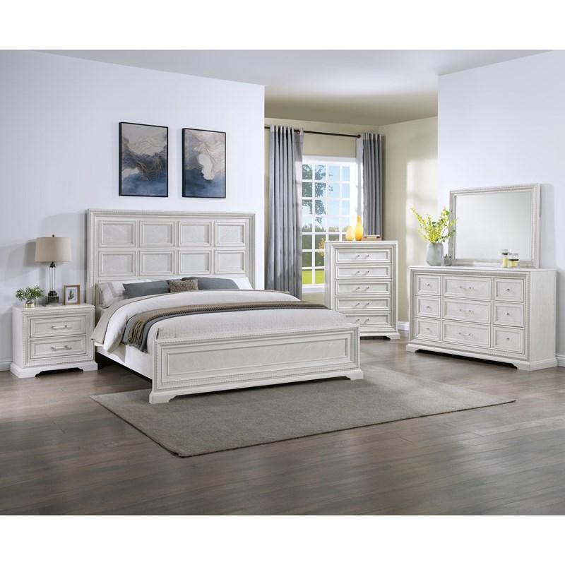Large Picture of Crown Mark Alexandria B1650N-2 Nightstand - Antique White