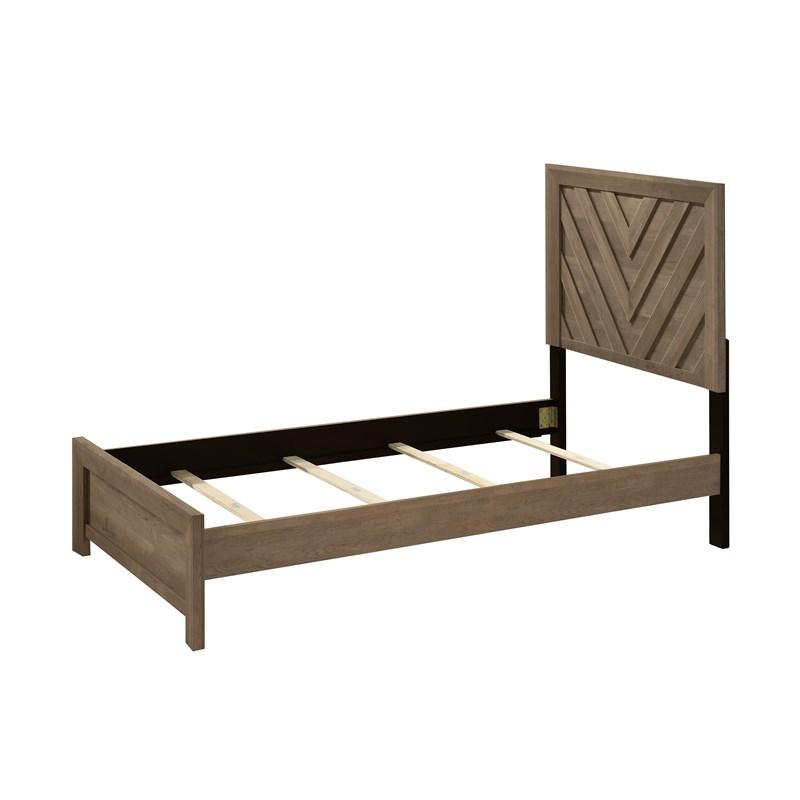 Large Picture of Crown Mark Valor B9332-T Twin Bed - Light Brown