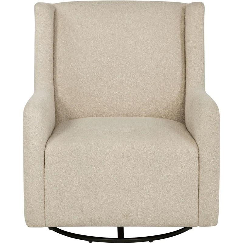 Large Picture of Coaster Furniture Serra 902453 Boucle Upholstered Swivel Glider - Sandy Beige