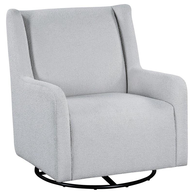 Coaster Furniture Serra 902454 Boucle Upholstered Swivel Glider - Dove Grey
