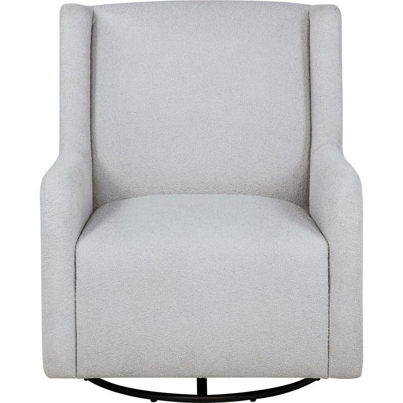 Large Picture of Coaster Furniture Serra 902454 Boucle Upholstered Swivel Glider - Dove Grey