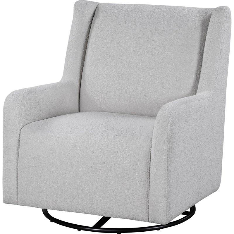 Large Picture of Coaster Furniture Serra 902454 Boucle Upholstered Swivel Glider - Dove Grey