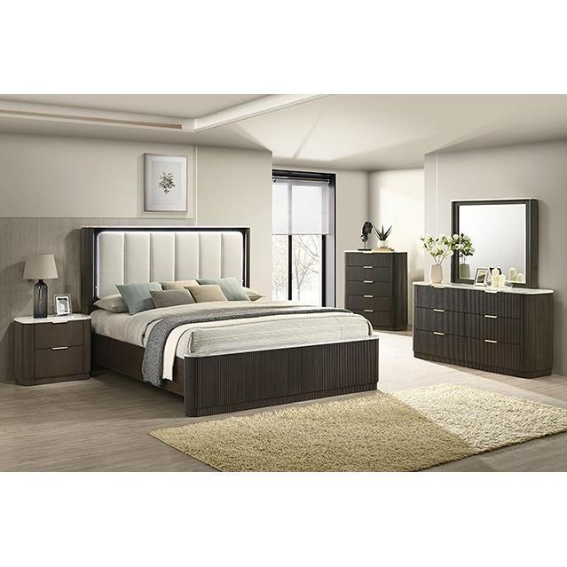 Large Picture of Furniture of America Lantrisant FM72014DW-EK-BED King Bed