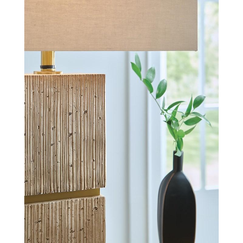 Large Picture of Signature Design by Ashley Laddner L236054 Poly Table Lamp