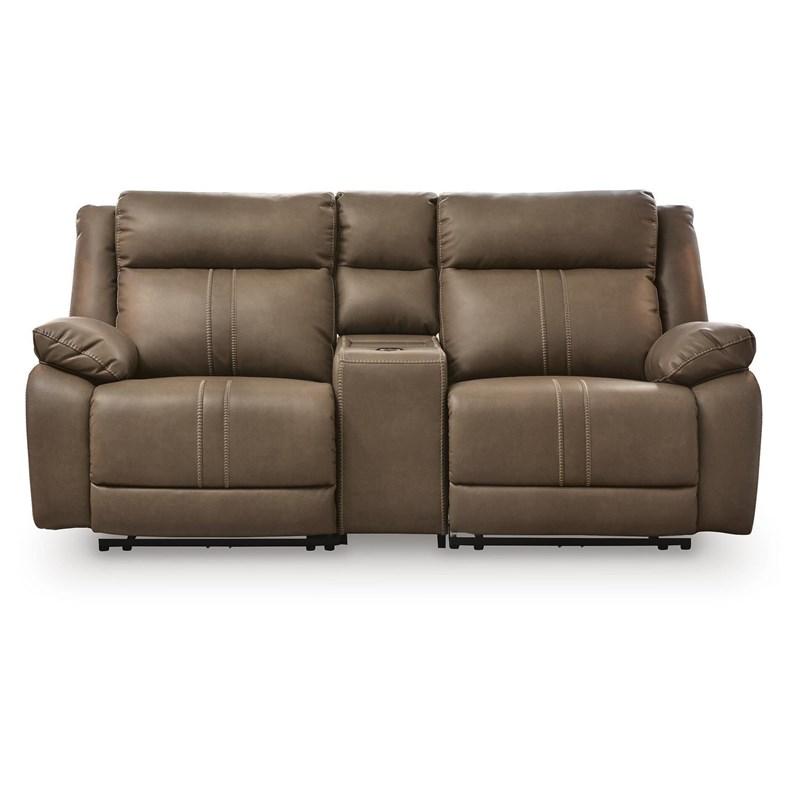Signature Design by Ashley Max-Momentum PC82305S2 3 pc Power Reclining Sectional Loveseat with Audio Console