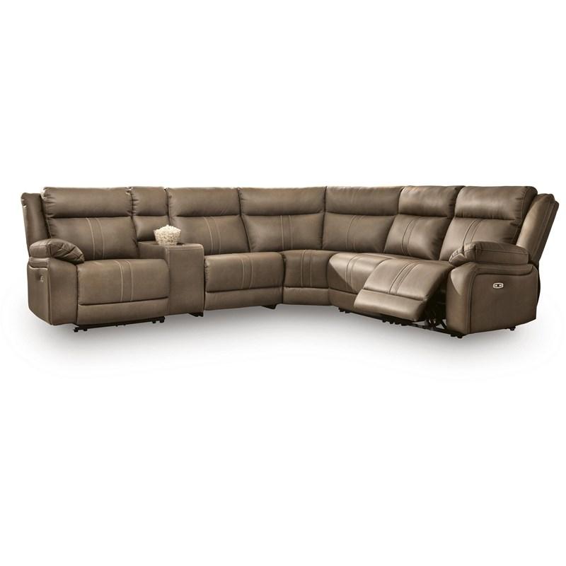 Signature Design by Ashley Max-Momentum PC82305S5 6 pc Power Reclining Sectional with Audio Console