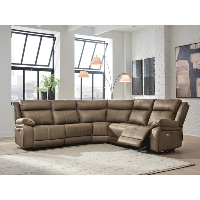 Large Picture of Signature Design by Ashley Max-Momentum PC82305S6 5 pc Power Reclining Sectional
