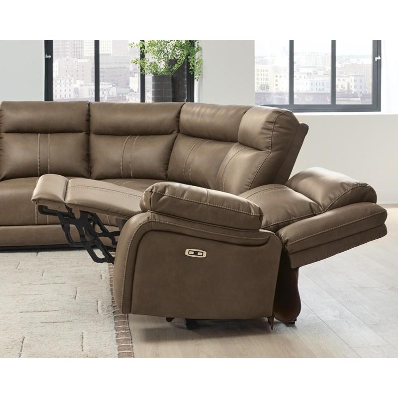 Large Picture of Signature Design by Ashley Max-Momentum PC82305S9 6 pc Power Reclining Sectional with Audio Console