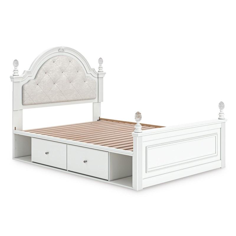 Large Picture of Signature Design by Ashley Kozlani PCB1819B10 Full Upholstered Panel Storage Bed