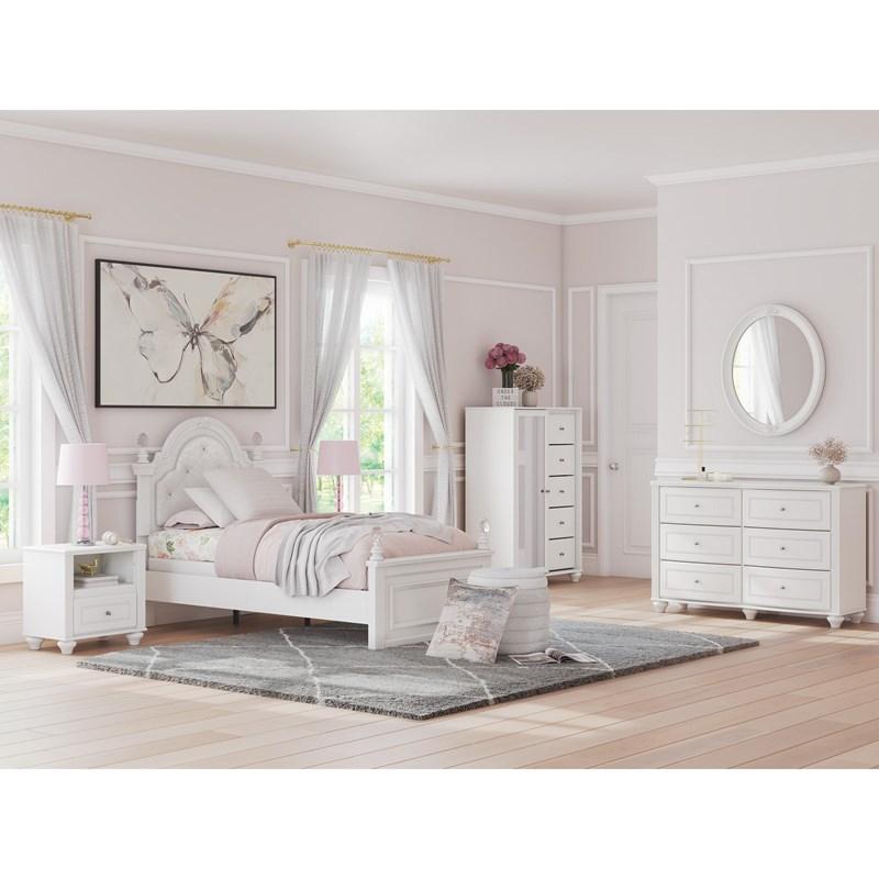 Large Picture of Signature Design by Ashley Kozlani PCB1819B5 Twin Upholstered Panel Bed