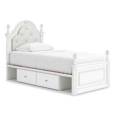 Signature Design by Ashley Kozlani PCB1819B9 Twin Upholstered Panel Storage Bed
