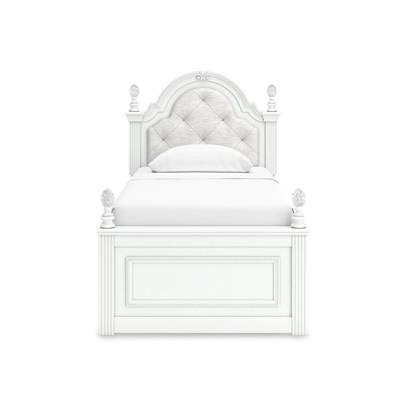 Large Picture of Signature Design by Ashley Kozlani PCB1819B9 Twin Upholstered Panel Storage Bed