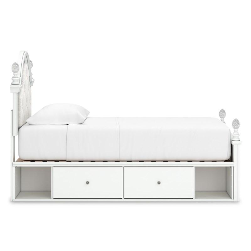 Large Picture of Signature Design by Ashley Kozlani PCB1819B9 Twin Upholstered Panel Storage Bed
