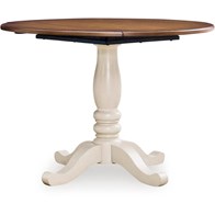 Signature Design by Ashley Wirloni PCD616-15 Round Dining Room Drop Leaf Table (Dining Tables - Round)