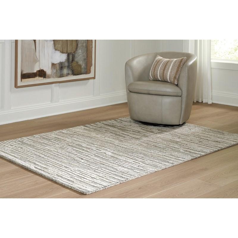 Large Picture of Signature Design by Ashley Eljory R408202 Medium Rug