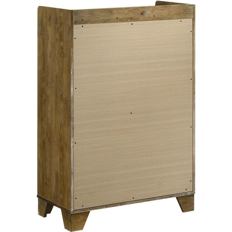 Large Picture of Coaster Furniture Henderson 222975 5-drawer Bedroom Chest of Drawers - Medium Oak
