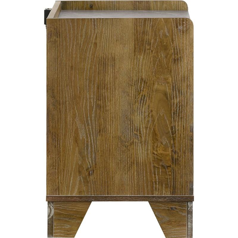 Large Picture of Coaster Furniture Henderson 222972 1-drawer LED Nightstand Bedside Table - Medium Oak