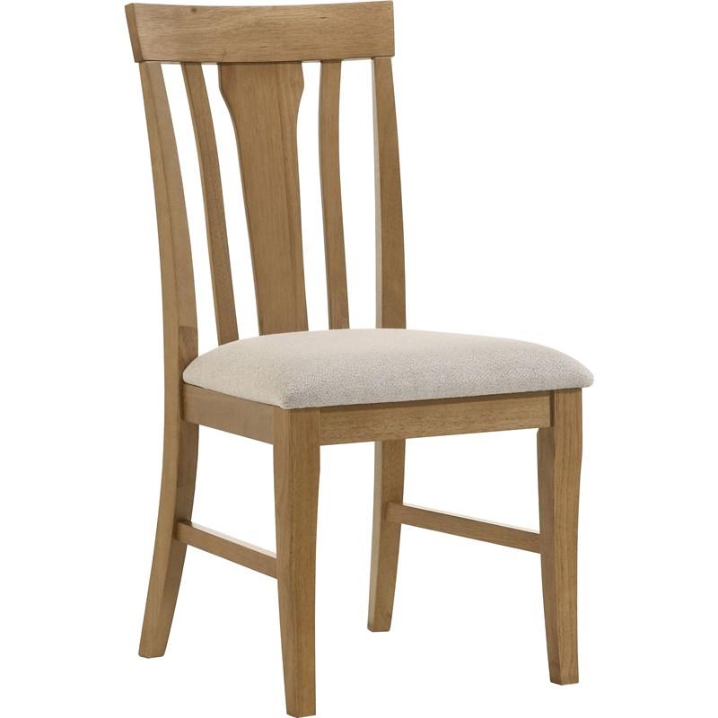 Large Picture of Coaster Furniture Hartville 109462 Set of 2 Dining Side Chair - Natural Light Brown
