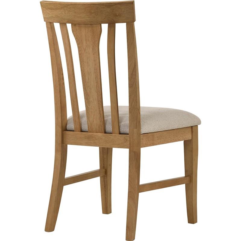 Large Picture of Coaster Furniture Hartville 109462 Set of 2 Dining Side Chair - Natural Light Brown