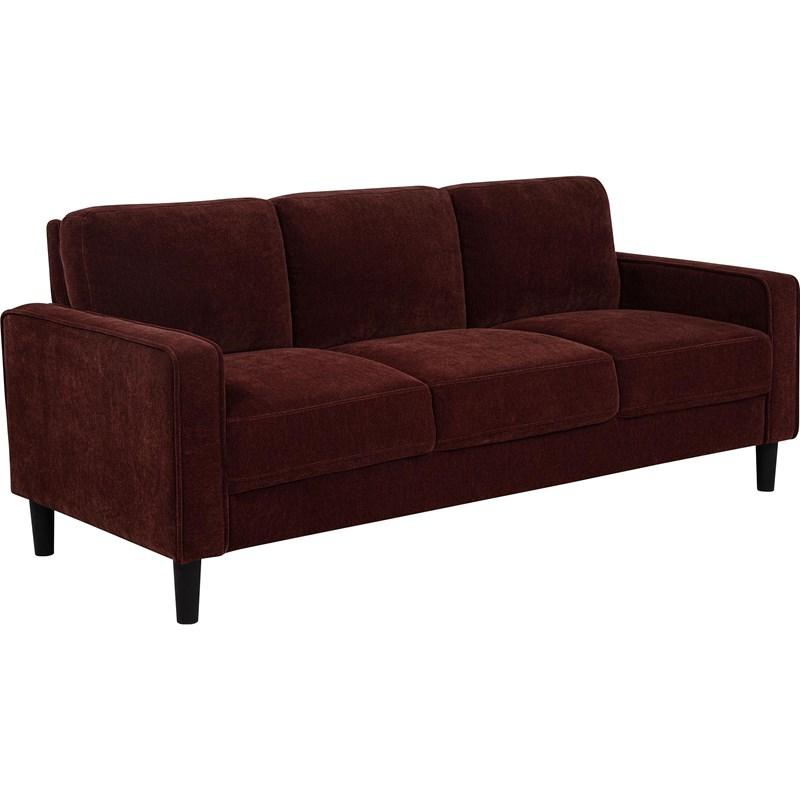 Coaster Furniture Ruth 511211 77-inch Fabric Upholstered Track Arm Sofa - Rust Red