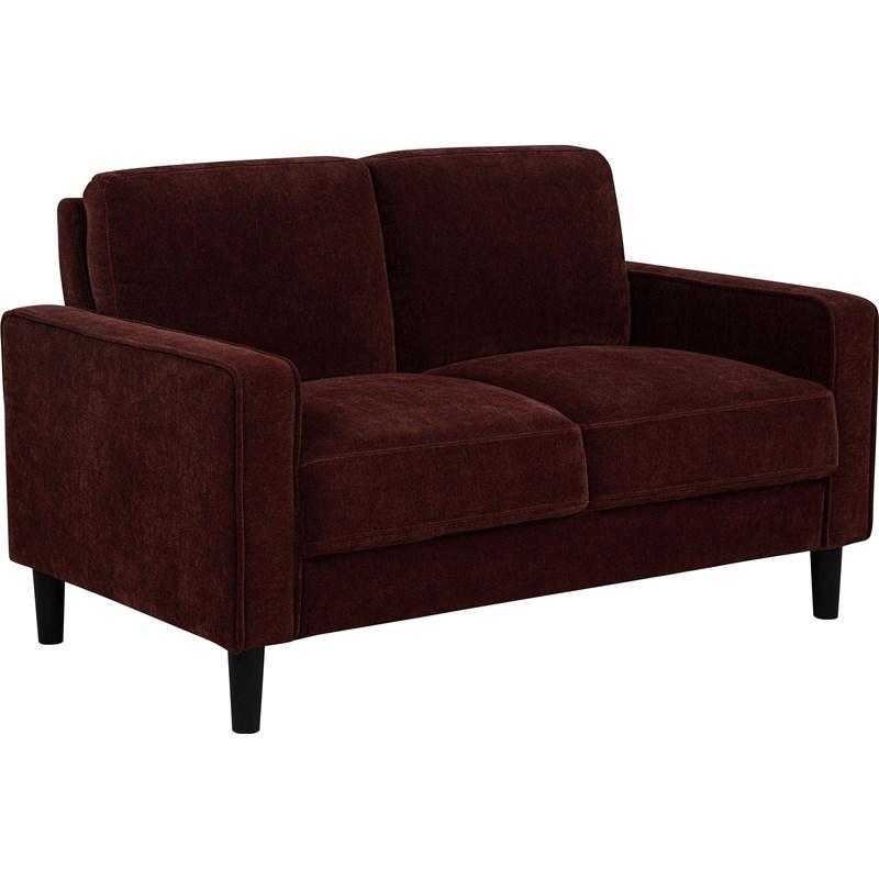 Coaster Furniture Ruth 511212 Track Arm Loveseat - Rust Red