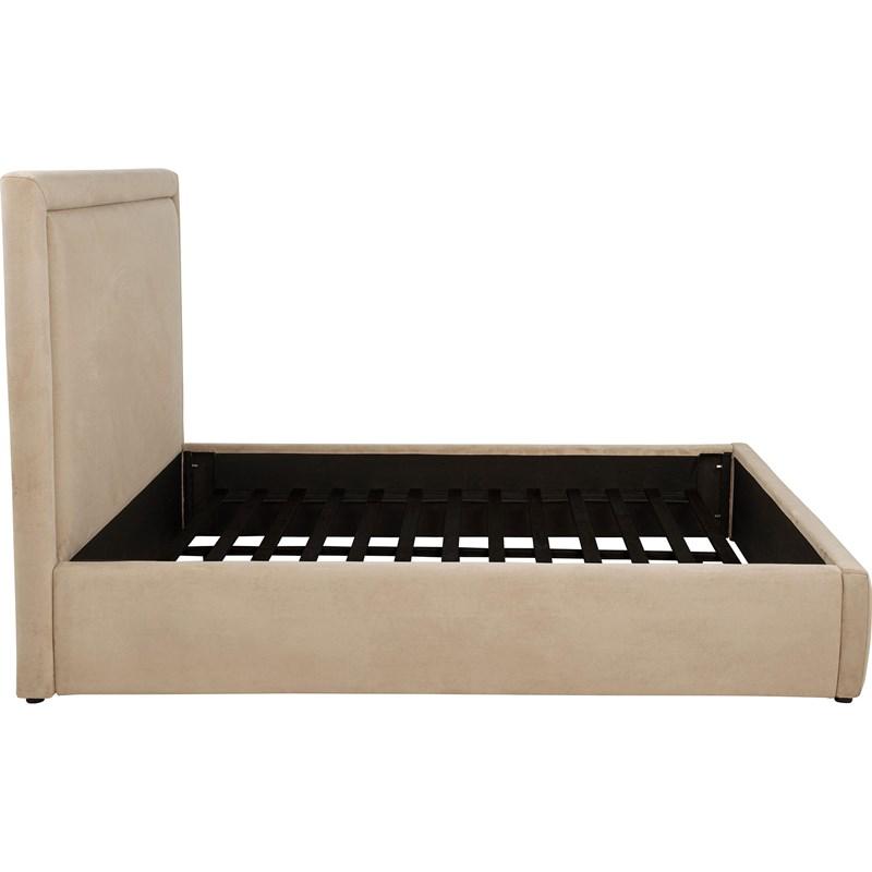 Large Picture of Coaster Furniture Lawson 315835LQ 54-inch Upholstered Queen Platform Bed - Light Saddle