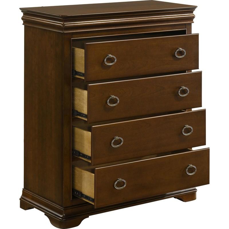Large Picture of Coaster Furniture Garland 205305 4-drawer Bedroom Chest of Drawers - Brown Cherry