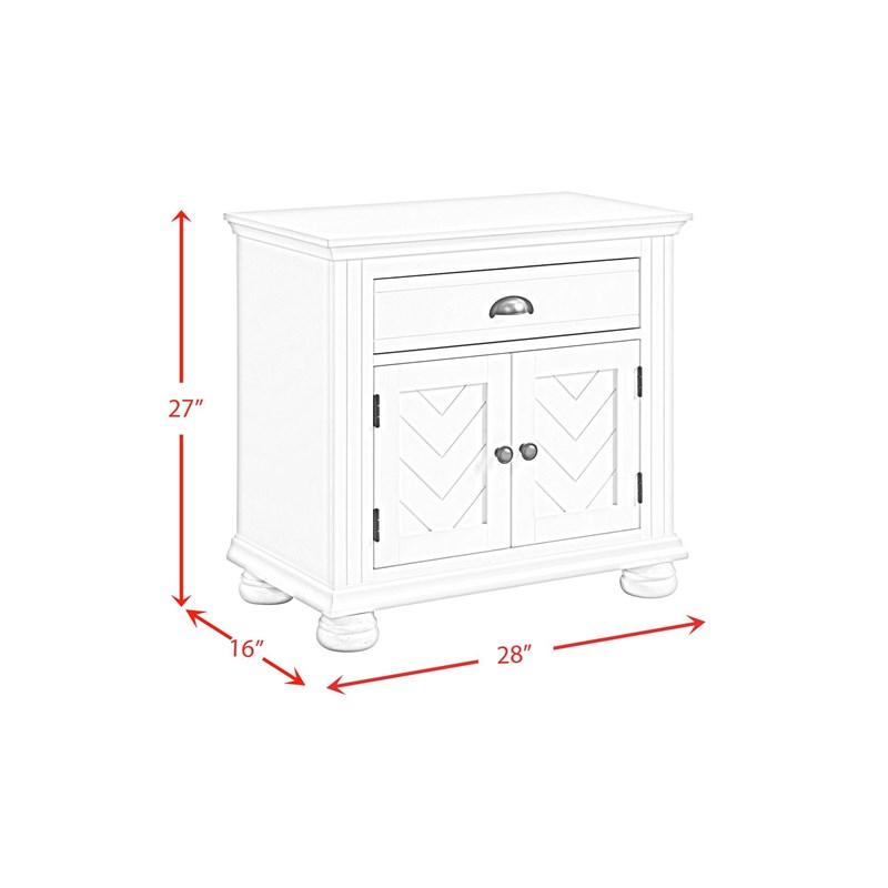 Large Picture of Elements International Kona B-9340-7-NS 1-Drawer Nightstand