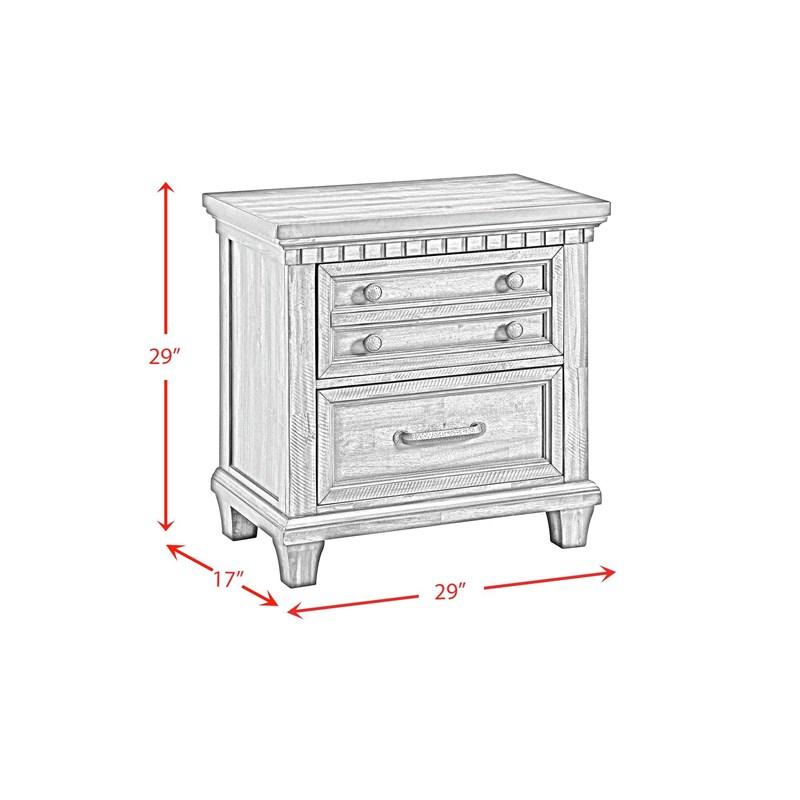 Large Picture of Elements International McCoy B-10530-7-NS 2-Drawer Nightstand
