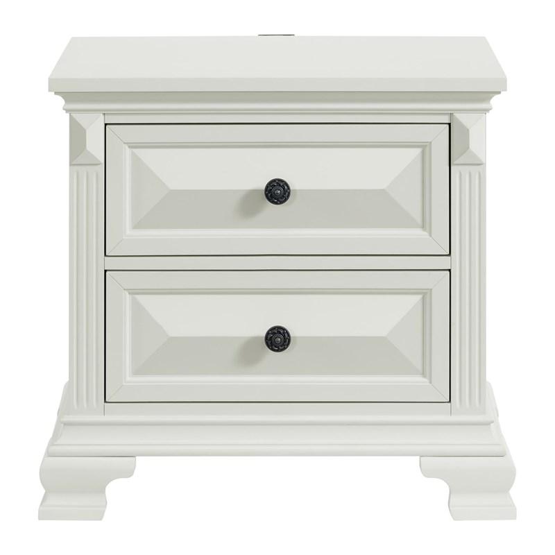 Large Picture of Elements International Bridgestone B-10980-7-NS 2-Drawer Nightstand