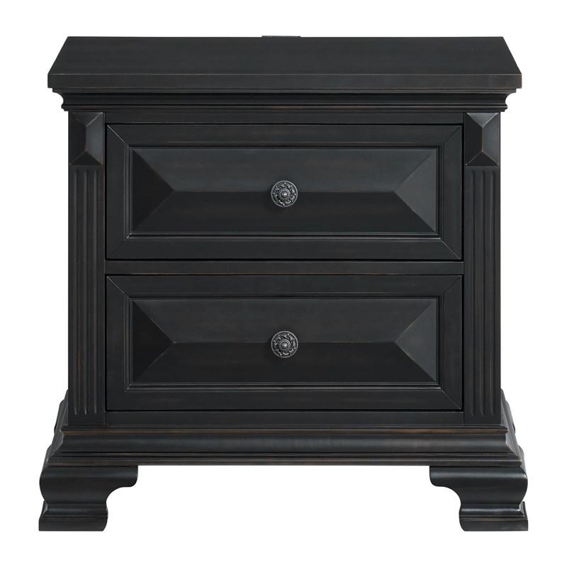 Large Picture of Elements International Bridgestone B-10980-8-NS 2-Drawer Nightstand