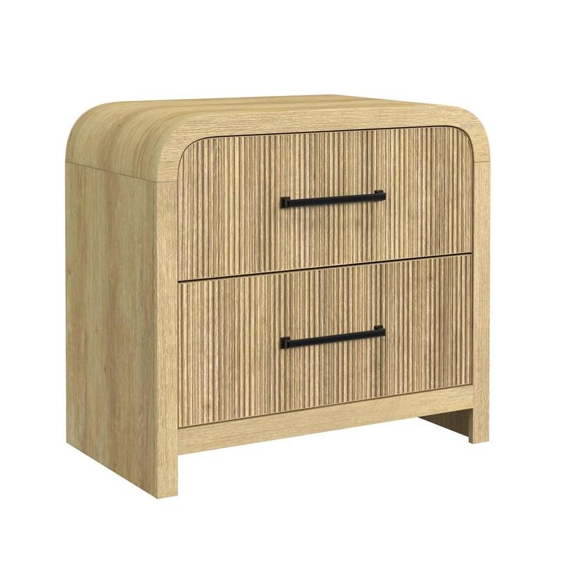 Elements International Ridgemont B-14440-6-NS2 2-Drawer Nightstand