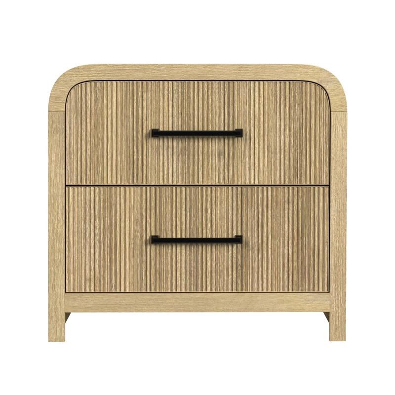 Large Picture of Elements International Ridgemont B-14440-6-NS2 2-Drawer Nightstand