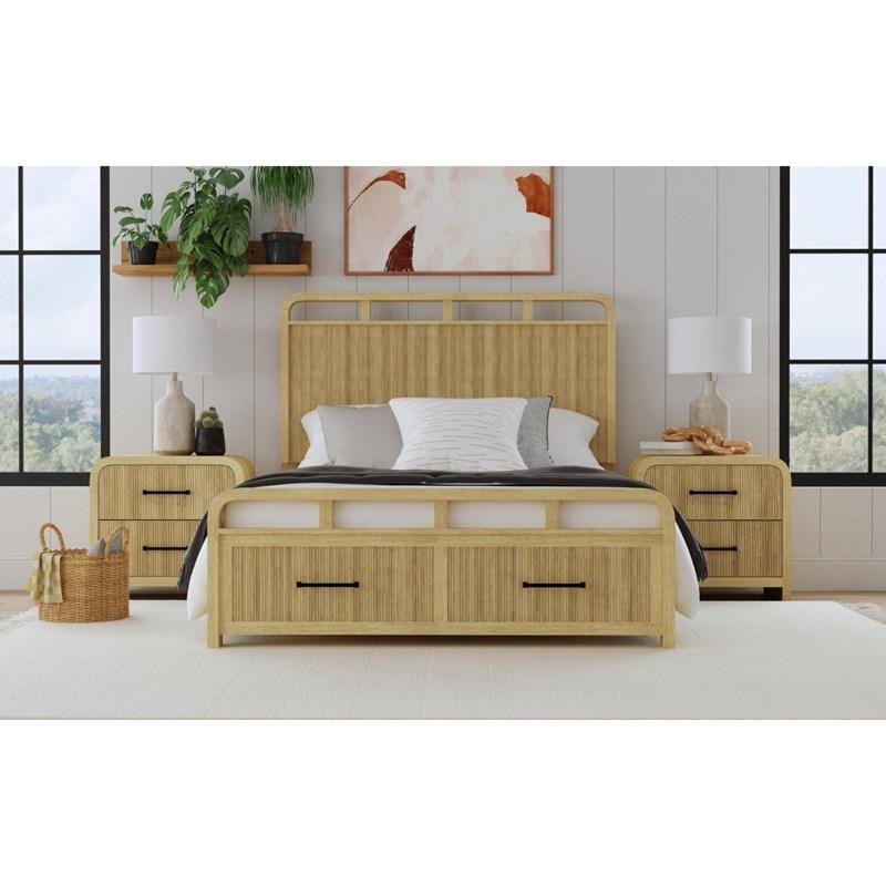 Large Picture of Elements International Ridgemont B-14440-6-NS2 2-Drawer Nightstand