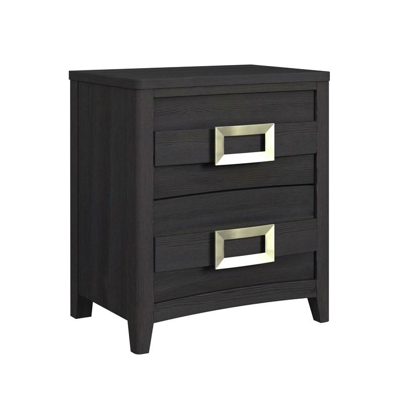 Elements International Tobias B-15990-8-NS 2-Drawer Nightstand