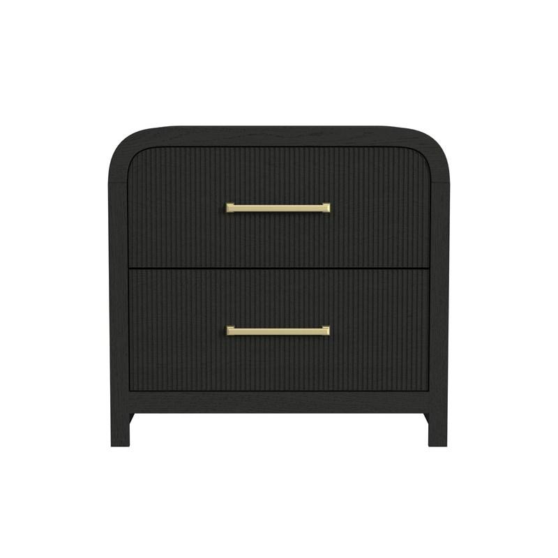 Large Picture of Elements International Ridgemont B-14440-8W-NS2 2-Drawer Nightstand