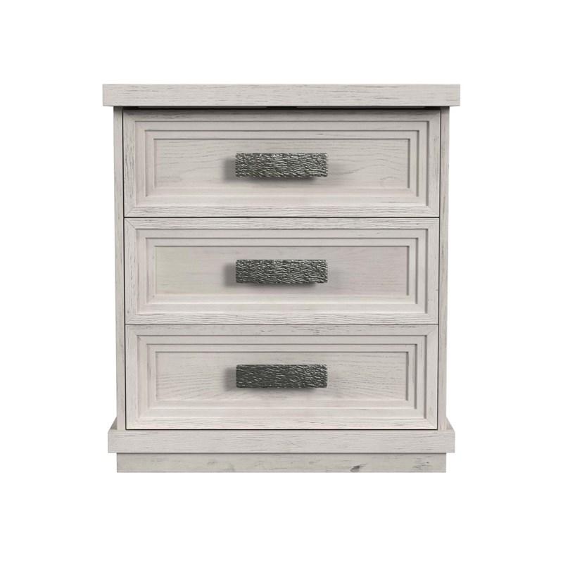 Large Picture of Elements International Avalanche B-11600-7-NS 3-Drawer Nightstand