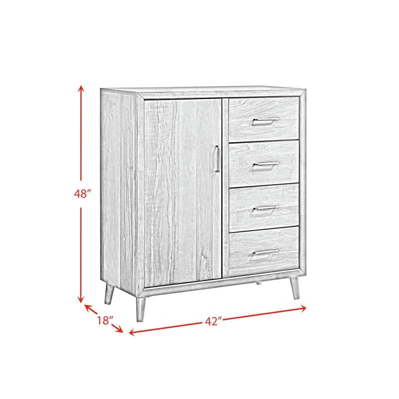 Large Picture of Elements International Malibu MC400CH 4-Drawer Chest
