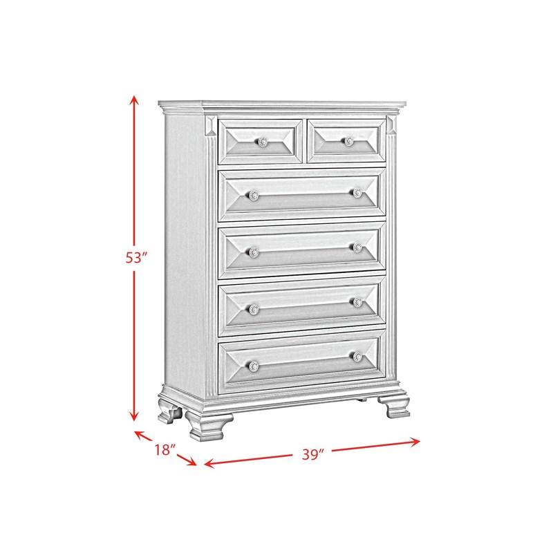 Large Picture of Elements International Bridgestone B-10980-8-CH 6-Drawer Chest