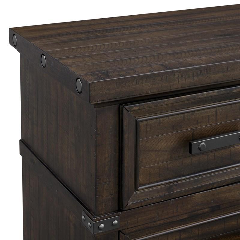 Large Picture of Elements International Colorado City B-13010-8-CH2 6-Drawer Door Chest