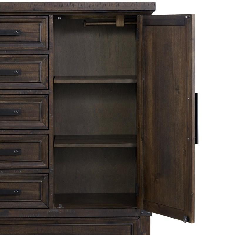 Large Picture of Elements International Colorado City B-13010-8-CH2 6-Drawer Door Chest
