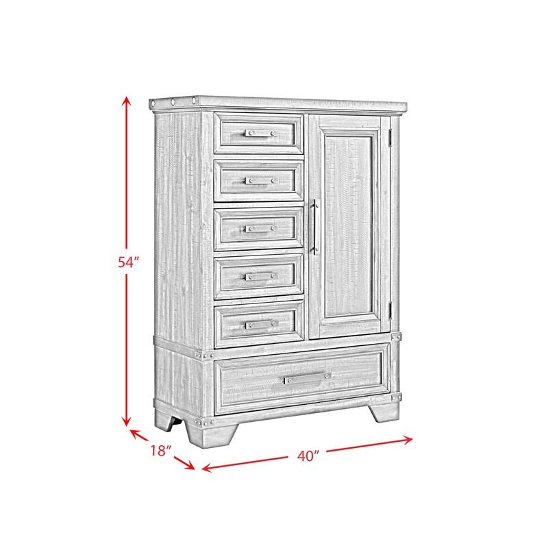 Large Picture of Elements International Colorado City B-13010-8-CH2 6-Drawer Door Chest