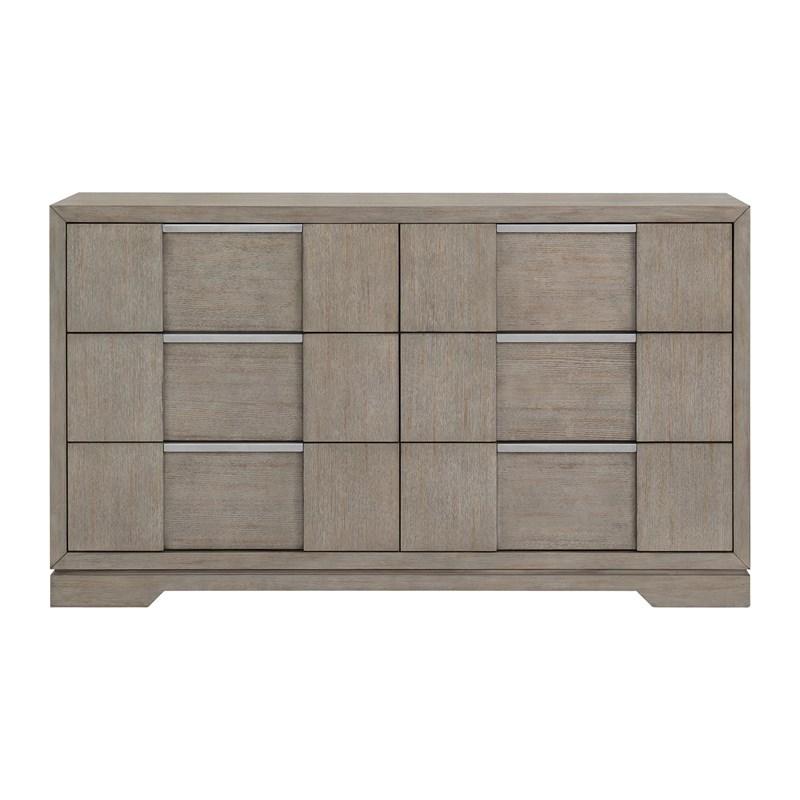 Large Picture of Elements International Kelis B-9770-3-DR 6-Drawer Dresser