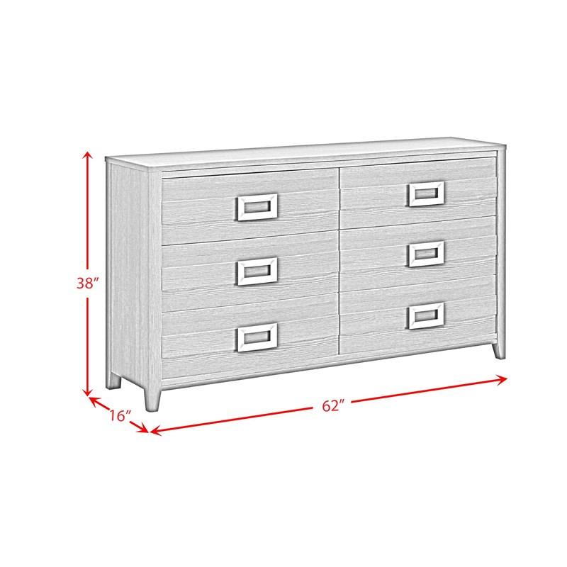 Large Picture of Elements International Tobias B-15990-8-DR 6-Drawer Dresser