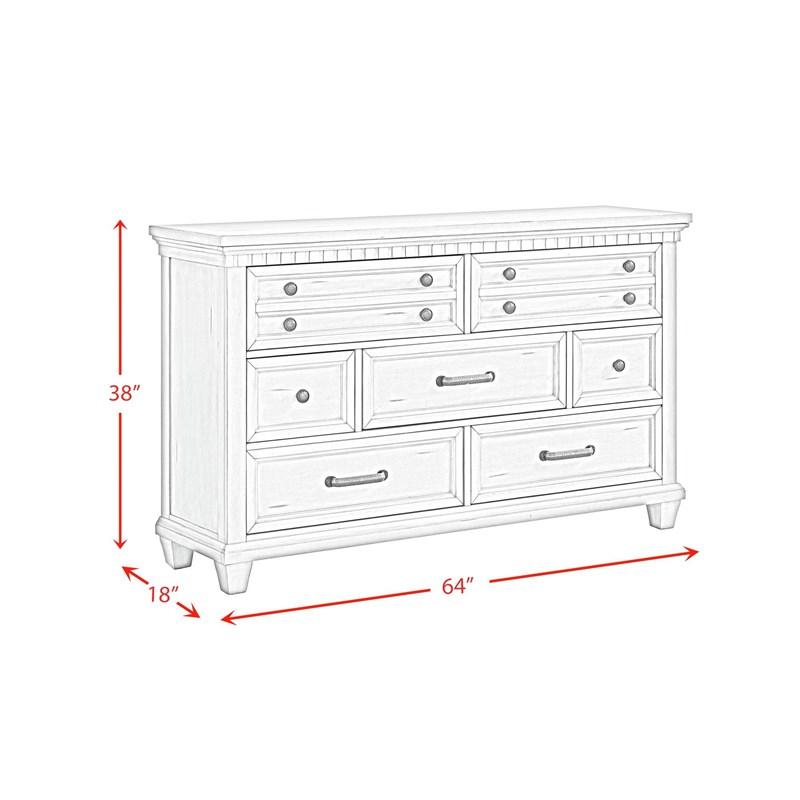 Large Picture of Elements International McCoy B-10530-7-DR 7-Drawer Dresser