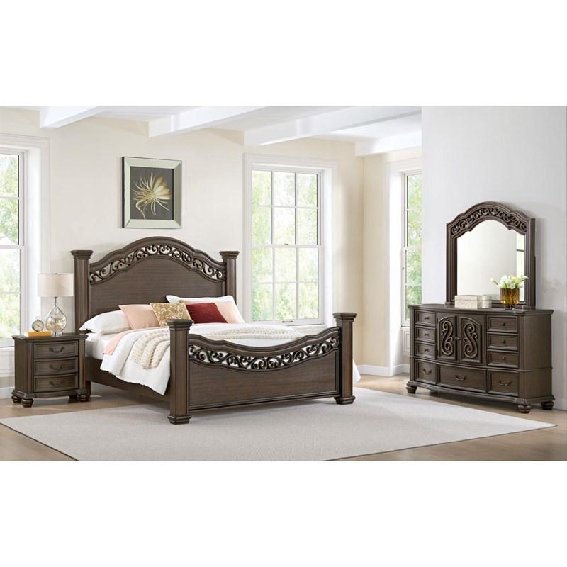 Large Picture of Elements International Brunswick B-13070-5-DR 7-Drawer Dresser