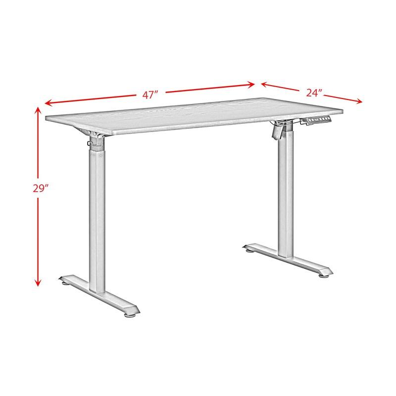 Large Picture of Elements International Oakland H-14280-8-DKE Adjustable Desk